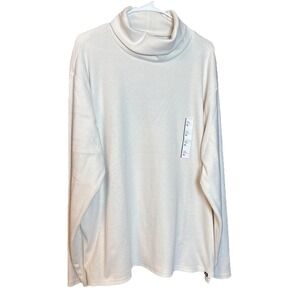 Houston White Target Cream Cowl Neck Top Women's XL Recycled Fabric NWT‎